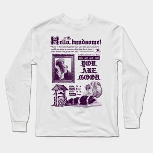 Hello, Handsome! Purple Long Sleeve T-Shirt